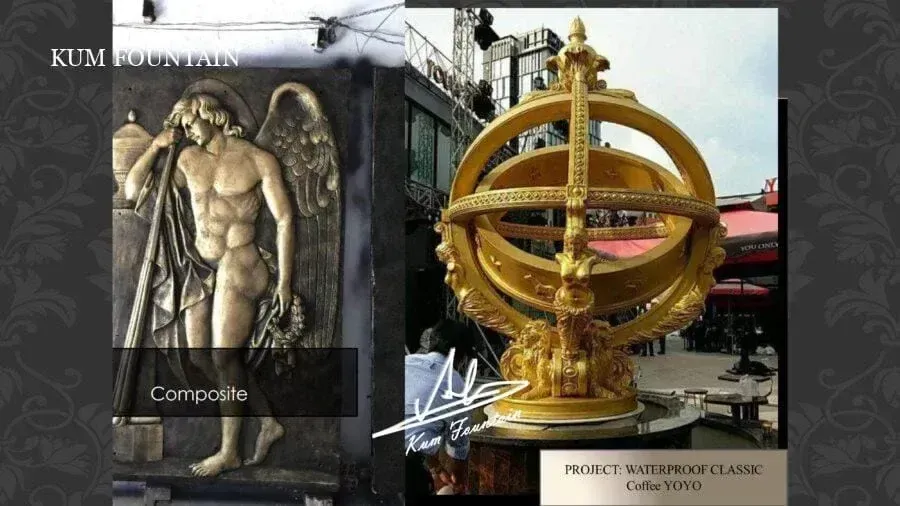 đài phun nước trước nhà hợp phong thủy