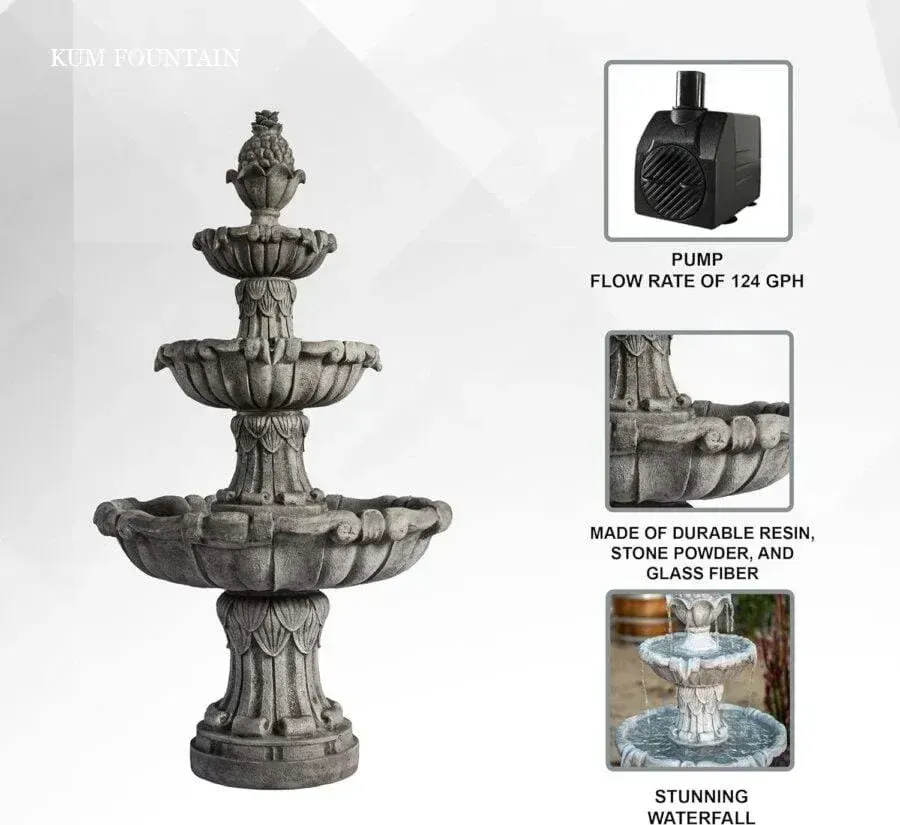đài phun nước đa tầng cổ điển châu âu