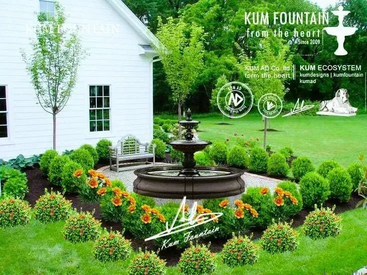 đài phun nước mini sân vườn cổ điển Kum Fountain