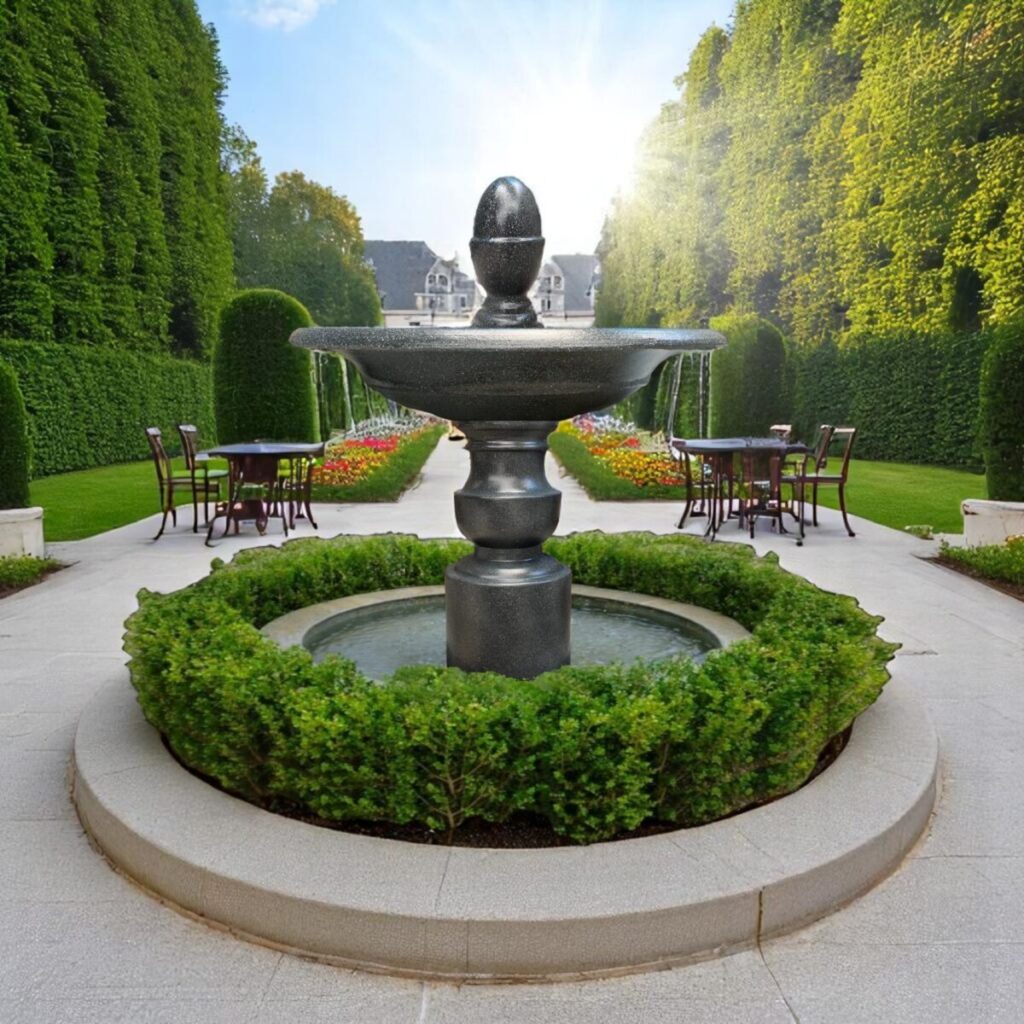 đài phun nước đa tầng có máng thu