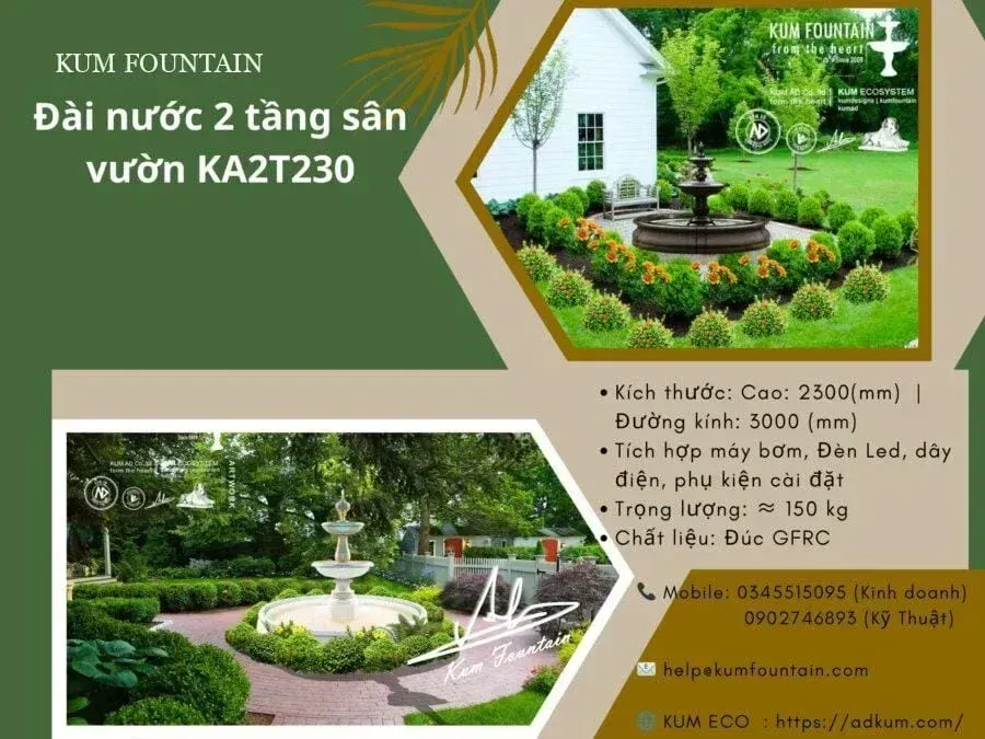 đài phun nước sân vườn