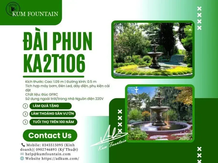 Đài phun nước 2 tầng