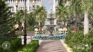 tải bản vẽ 3D đài phun nước