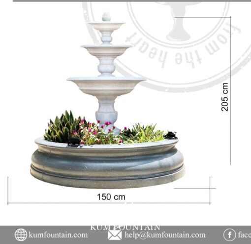 thi công đài phun nước sân vườn đá mài