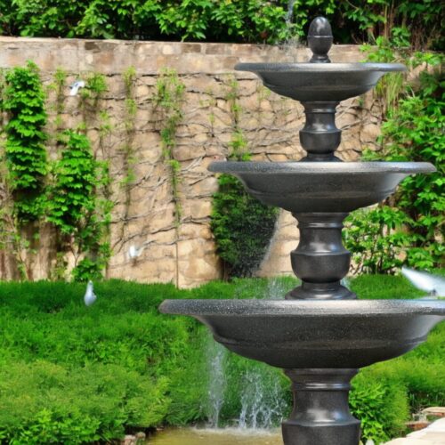 thiết kế thi công đài phun nước trang trí sân vườn đặt tại trường mầm non