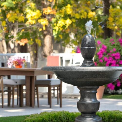 đài phun nước nghệ thuật mini trang trí sân vườn tại trường học