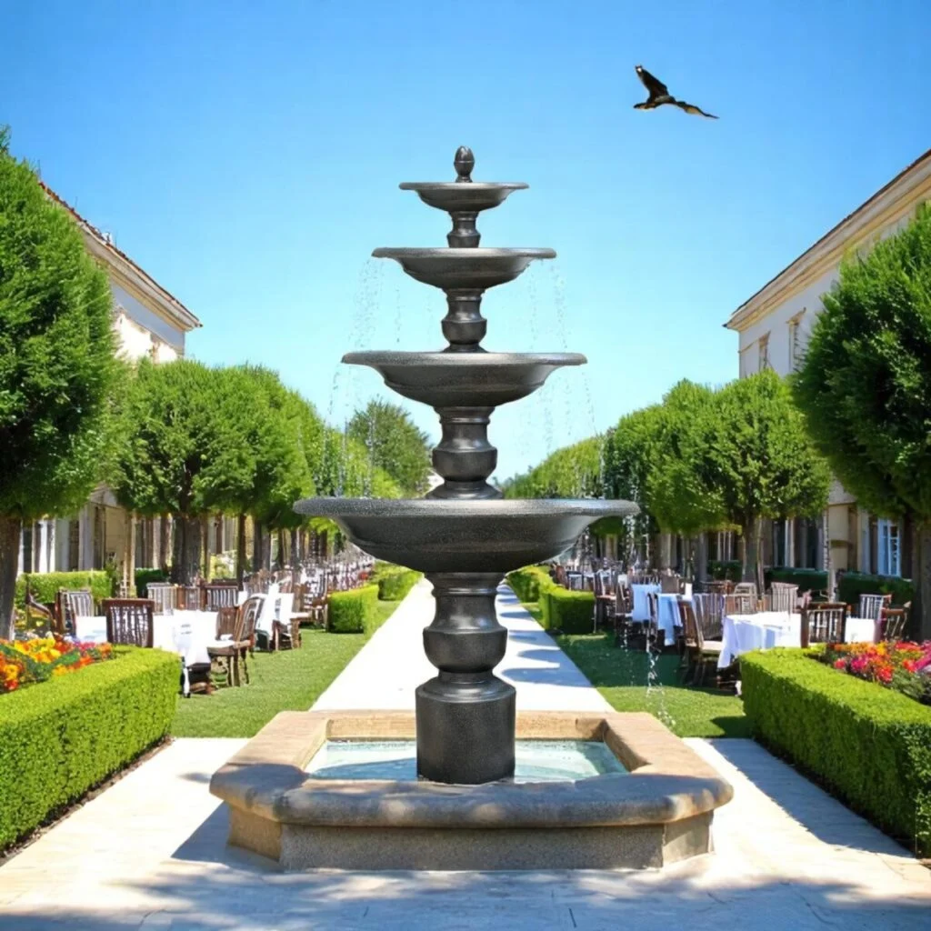 thác nước sân vườn cho quán café check-in đẹp