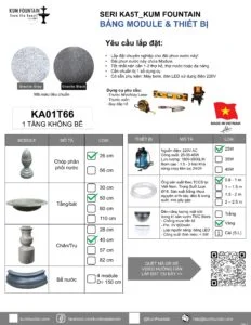 đài phun nước composite giả đá nhẹ chịu nắng mưa