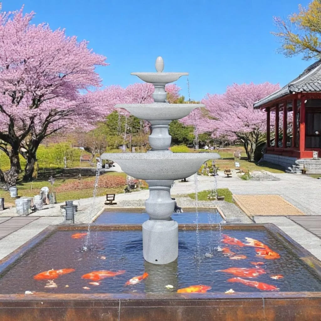 đài phun nước tiểu cảnh bonsai sân thượng nhẹ