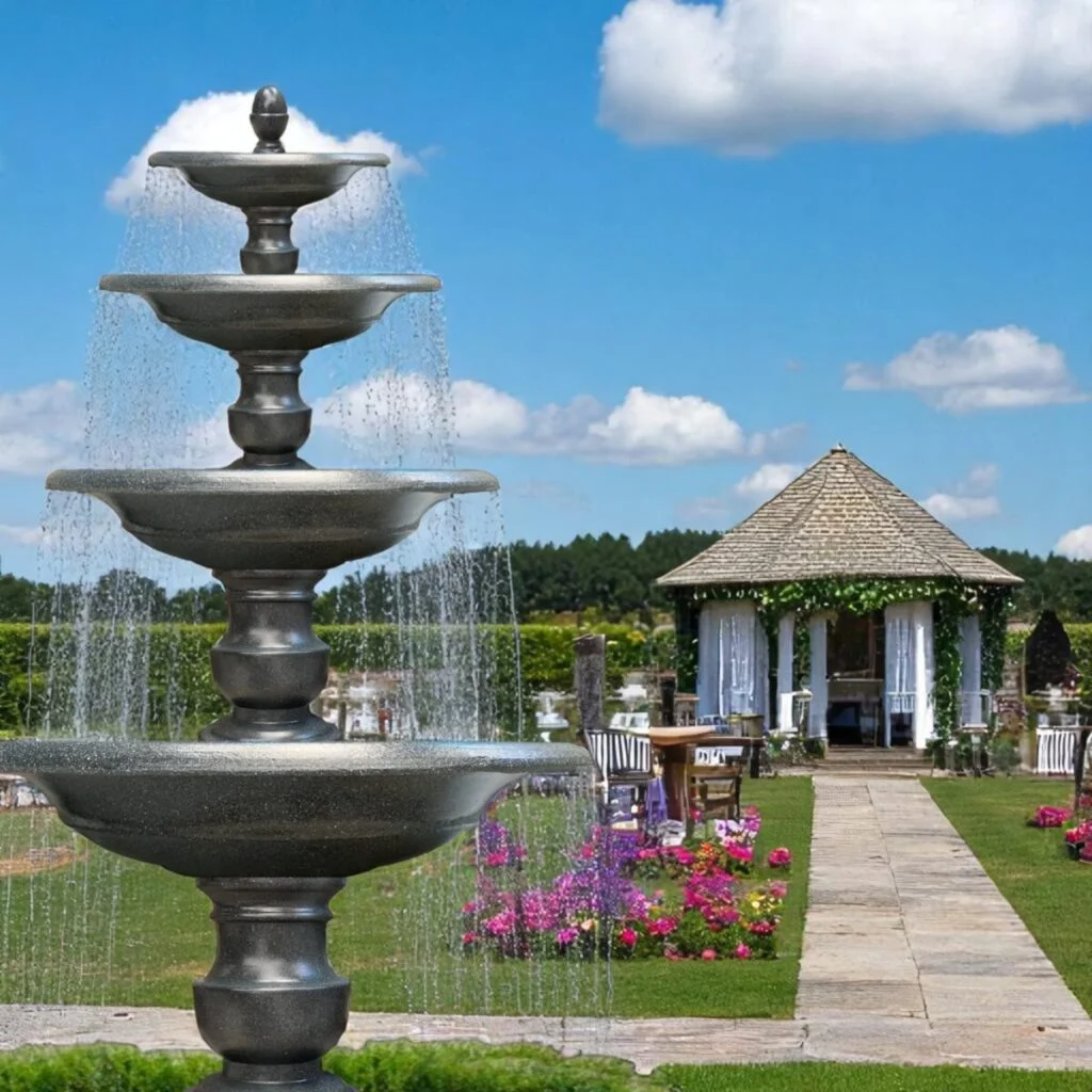 đài phun nước tròn cổ điển phong cách châu Âu