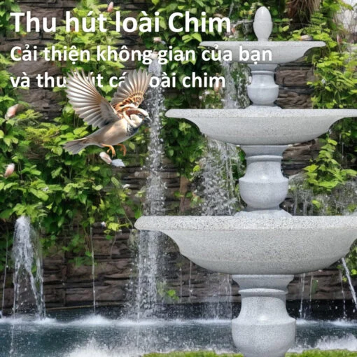 đài phun nước mini sân vườn cổ điển tại quán bar