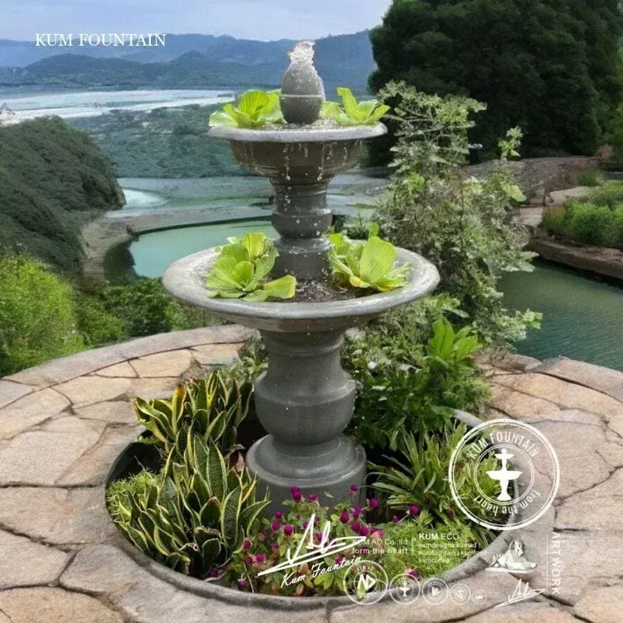 đài phun nước trước nhà hợp phong thủy