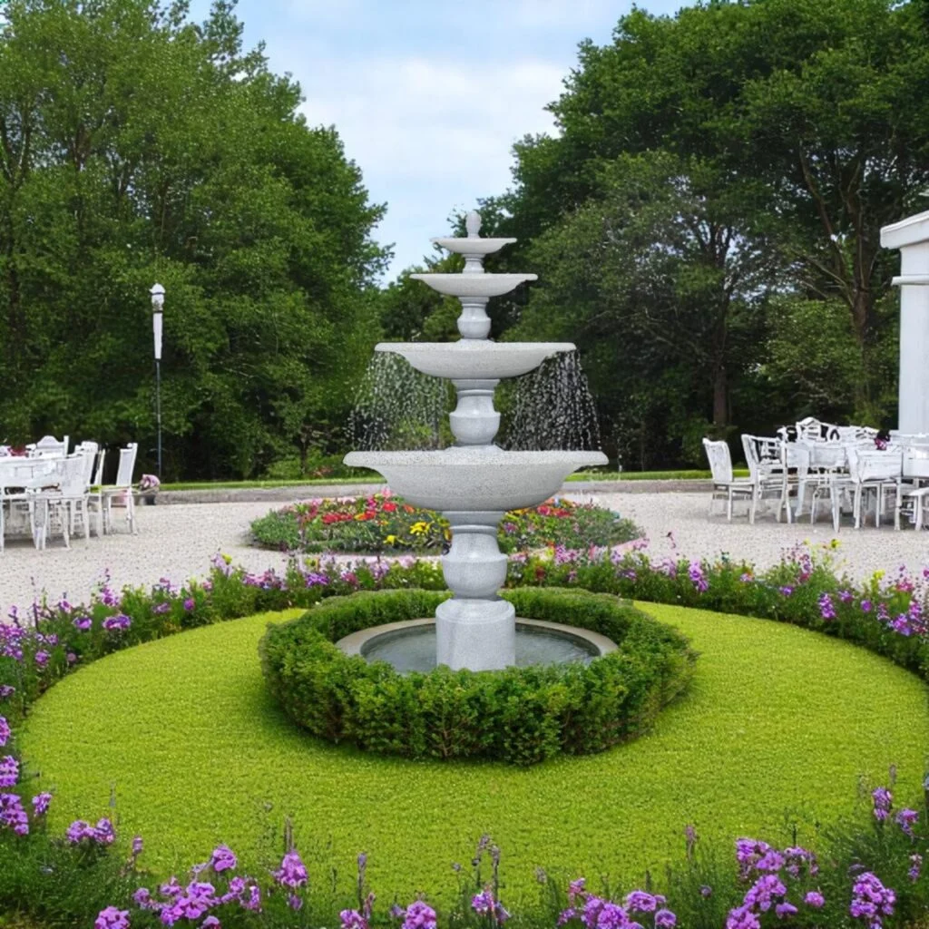 đài phun nước nhựa composite nhẹ bền ngoài trời