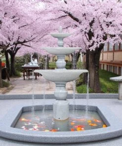 gia đài phun nước sân vườn trang trí sân vườn đặt tại phòng khách