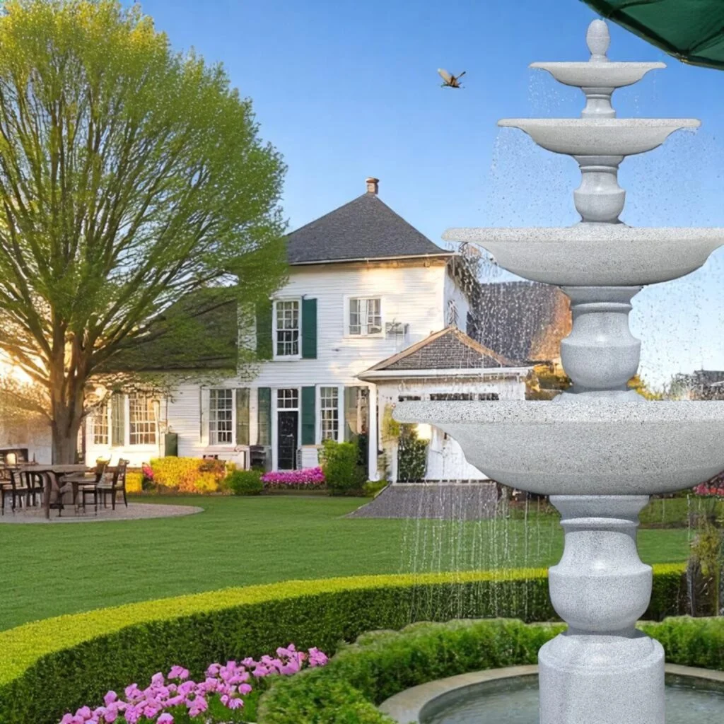 đài phun nước lắp đặt trong 1 ngày bảo hành