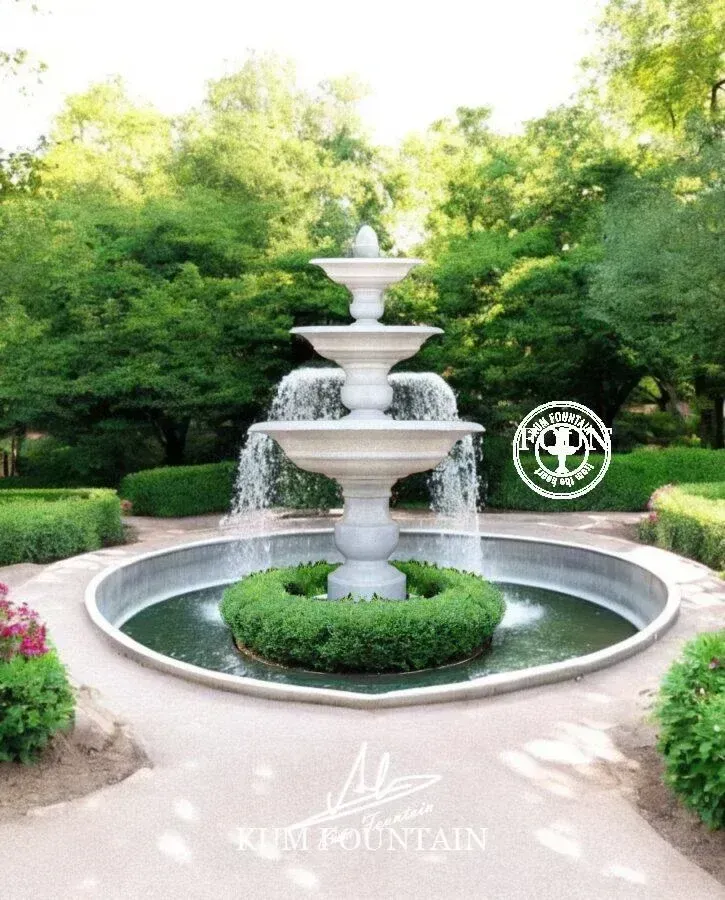 đài phun nước trang trí cổng biệt thự