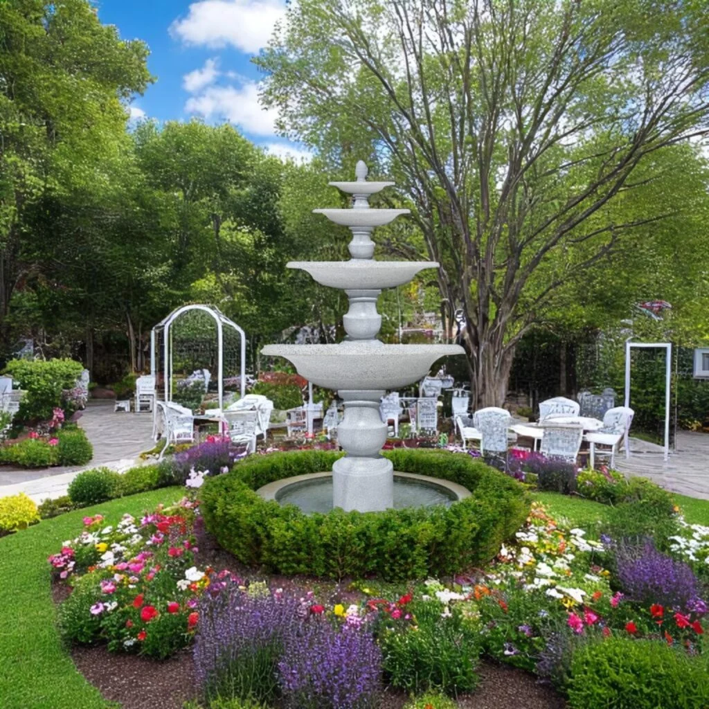 thác nước giả sơn tiểu cảnh sân vườn hiện đại