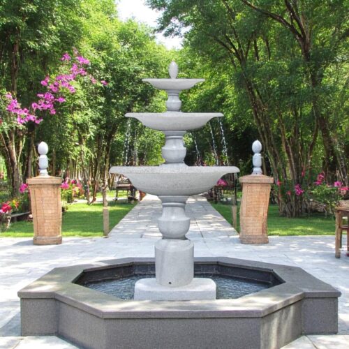 hệ thống phun nước nghệ thuật đúc đá đúc đặt tại bệnh viện