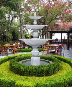 thi công đài phun nước sân vườn hiện đại đặt tại phòng khách