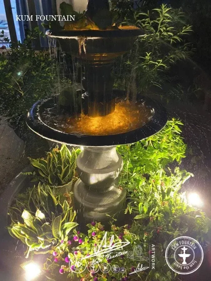 đài phun nước hồ cá koi trang trí sân vườn Kum Fountain