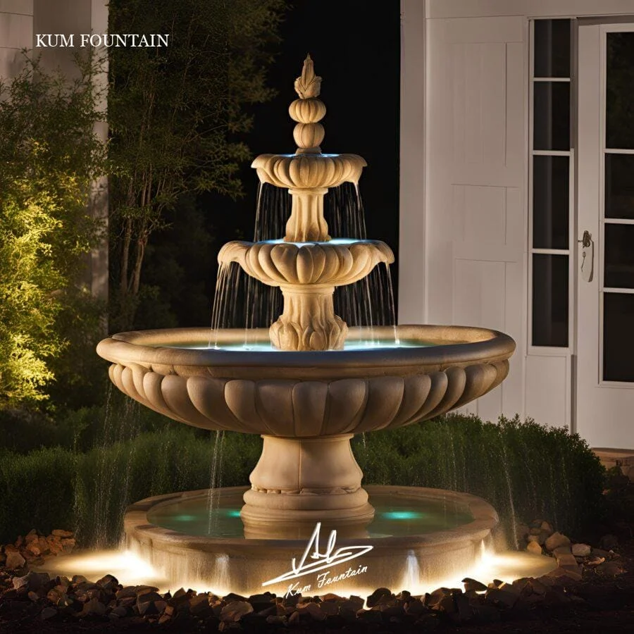 Những mẫu đài phun nước đẹp bằng đá đúc Kum Fountain