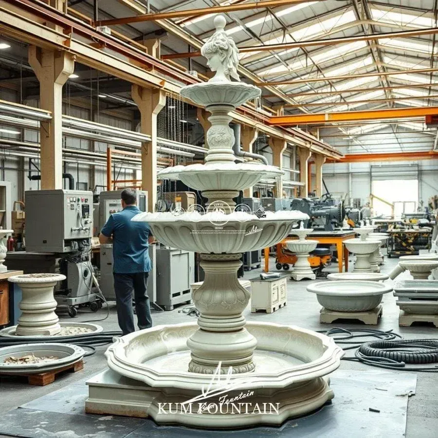 quy trình sản xuất đài phun nước