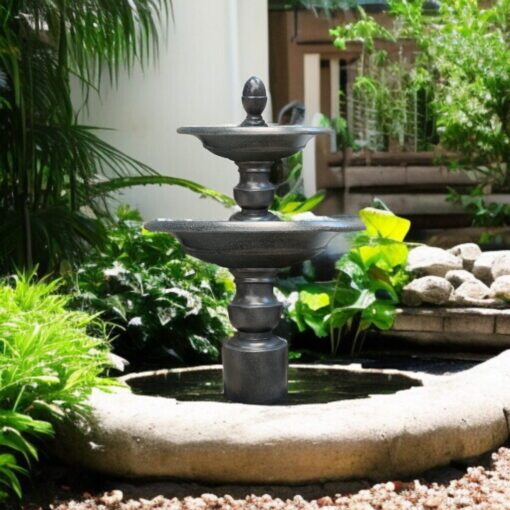Đài phun nước sân vườn bằng đá đúc đặt tại khu du lịch