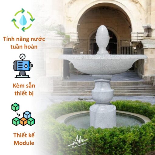 thi công đài phun nước sân vườn tại sân vườn