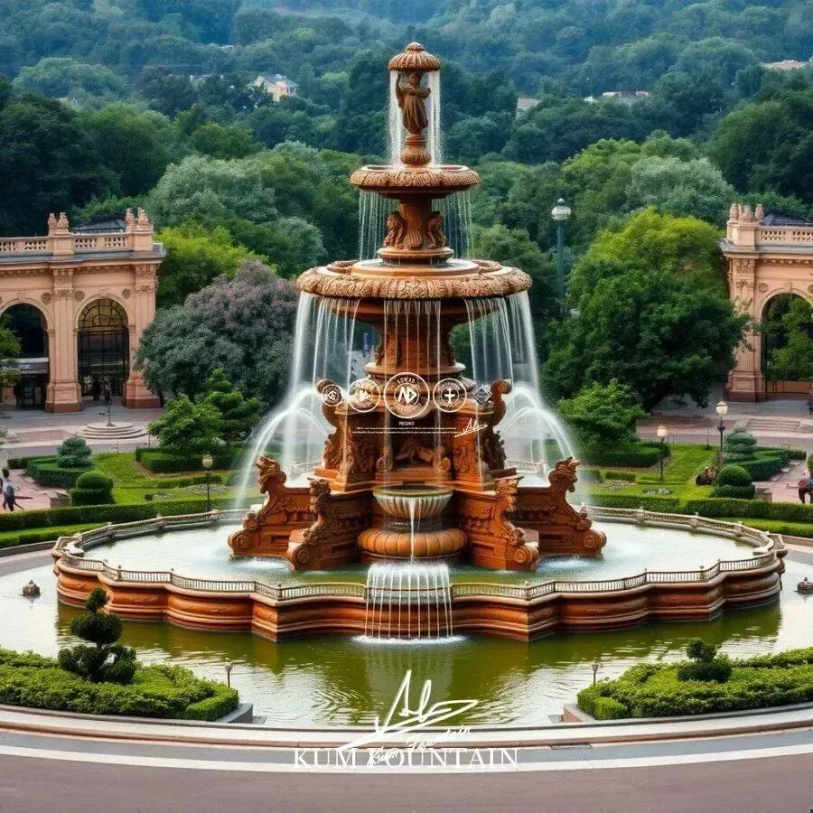 đài phun nước kiến trúc tại không gian công cộng Mỹ