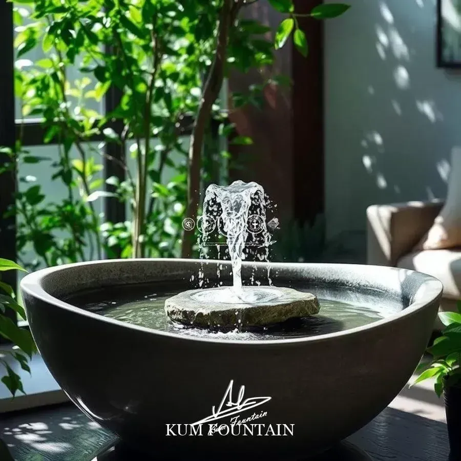 đài phun nước trong nhà tạo không gian thư giãn