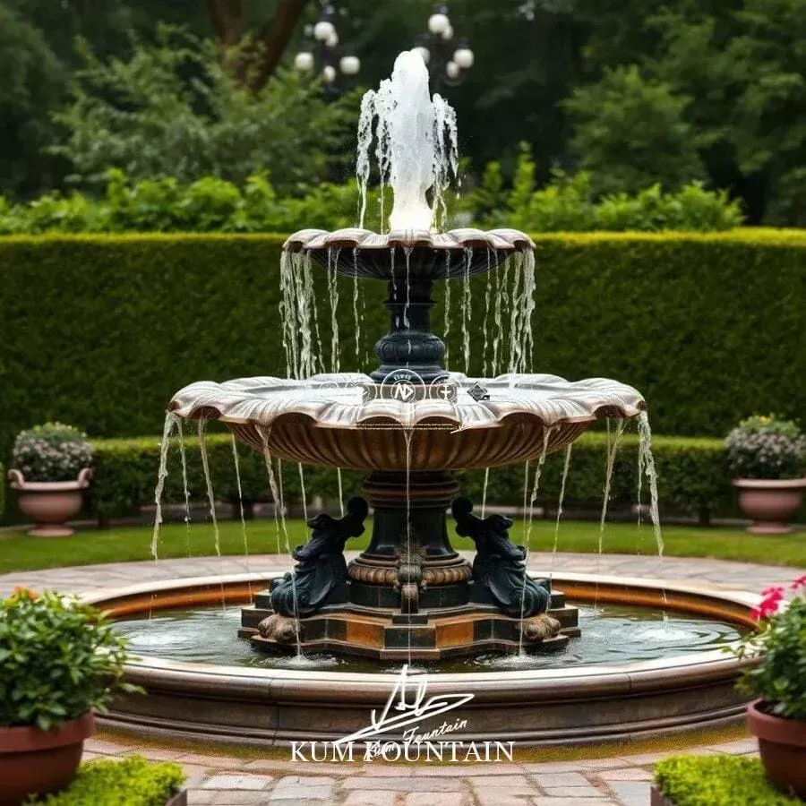 hệ thống điện và nước cho đài phun nước