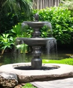 đài phun nước sân vườn tầng tại trường học