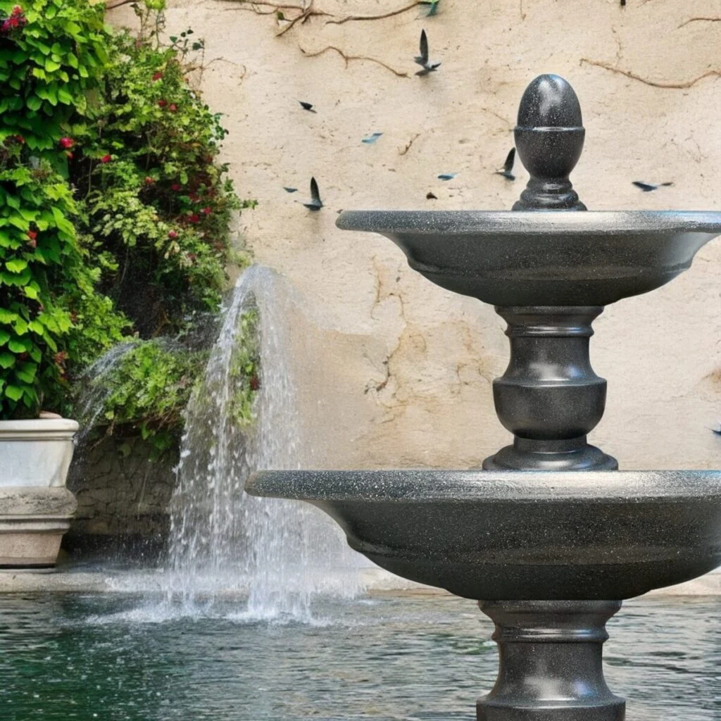 đài phun nước sân vườn nhỏ gọn cho nhà phố