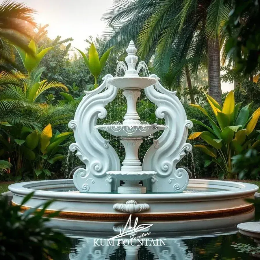 mẫu đài phun nước đẹp cho không gian sân vườn