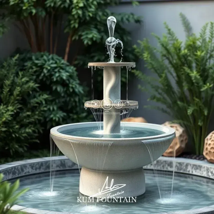 mẫu đài phun nước sân vườn hiện đại