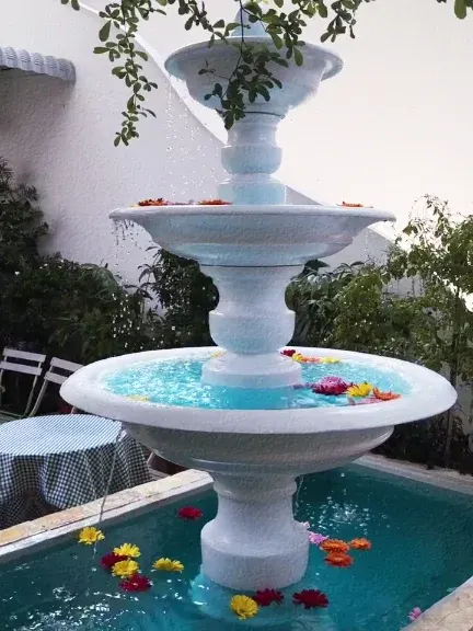 đài phun nước cho sân 30m2 layout tham khảo