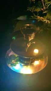 đài phun nước trang trí tết thay cây mai