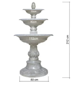 thác nước giả sơn kèm cây xanh tiểu cảnh