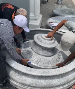 đ&agrave;i phun nước hồ koi lọc th&aacute;c tuần ho&agrave;n