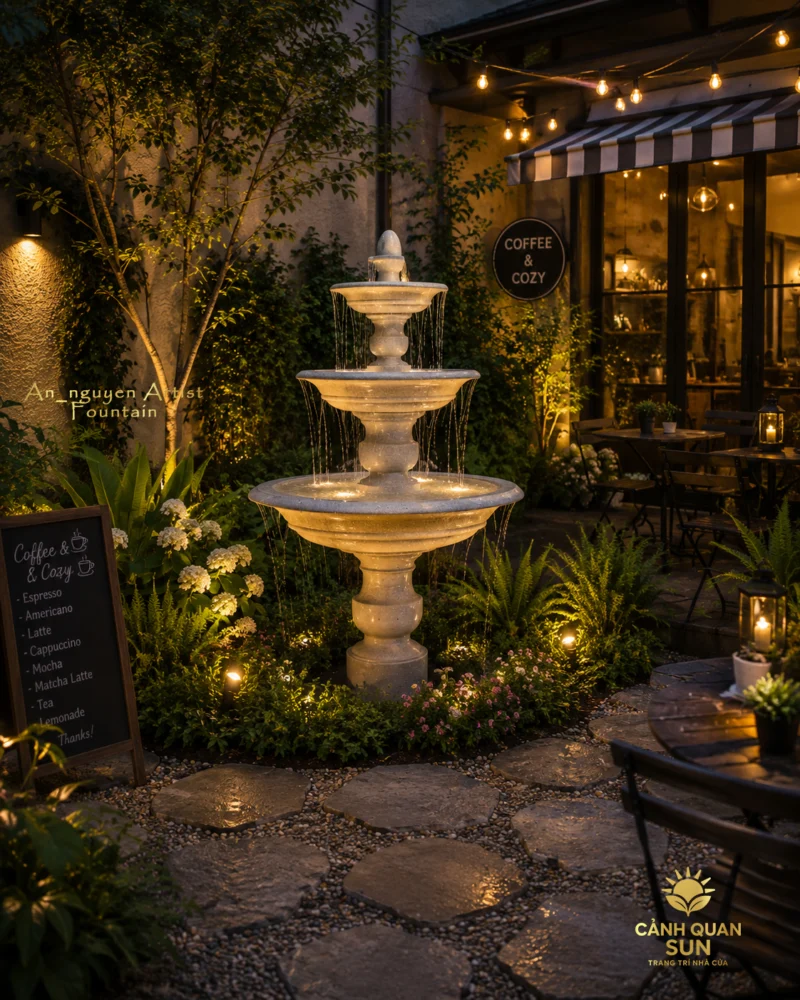 mẫu đài phun nước cho quán cafe